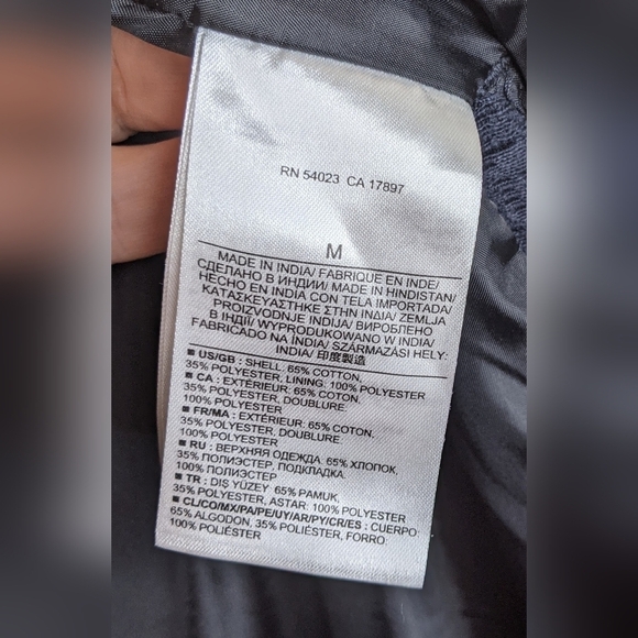 Banana Republic Women's Hooded TXT Zip Jacket Coat Size M True Navy - Picture 7 of 9